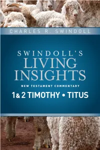 Insights on 1 Timothy
