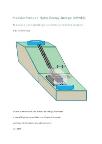Modular Pumped Hydro Energy Storage (MPHES)