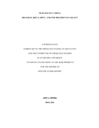 Muslims on Campus: Religion, Secularity, and The