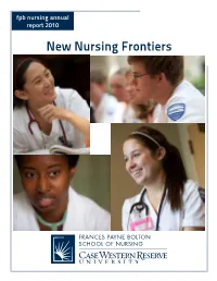 New Nursing Frontiers Table of Contents