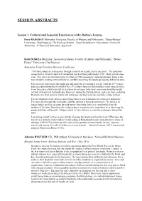 Session Abstracts