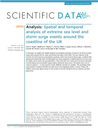 Spatial and Temporal Analysis of Extreme Sea Level and Storm Surge Events Around the Coastline of the UK 15 2016 Received: July 1 1 2 2 3 1 2 Ivan D