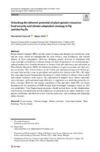 Unlocking the Inherent Potential of Plant Genetic Resources: Food Security and Climate Adaptation Strategy in Fiji and the Pacifc