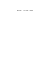 APPENDIX B: NMFS Biological Opinion