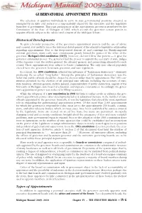 Gubernatorial Appointment Process
