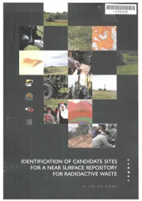 Identification of Candidate Sites for a Near Surface Repository for Radioactive Waste