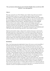 Parochial Registration and the Bills of Mortality: Case Studies in the Age Structure of Causes of Death in Urban Areas Between 1
