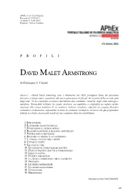 DAVID MALET ARMSTRONG Di Francesco F
