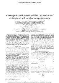 Femengine: Finite Element Method C++ Code Based on Functional And