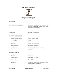 Inspectors Report