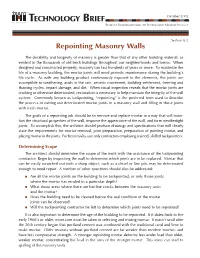 Repointing Masonry Walls