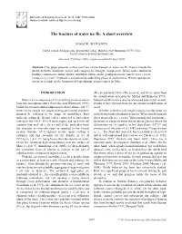 The Fracture of Water Ice Ih: a Short Overview