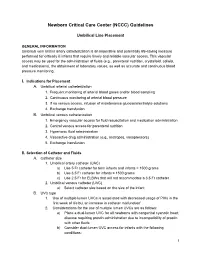 Umbilical Line Guidelines