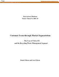 Customer Focus Through Market Segmentation