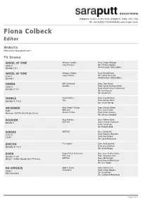 Fiona Colbeck Editor