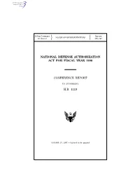 National Defense Authorization Act for Fiscal Year 1998 Conference Report H.R. 1119