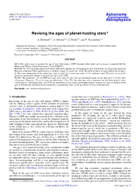 Revising the Ages of Planet-Hosting Stars⋆