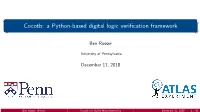 Cocotb: a Python-Based Digital Logic Verification Framework