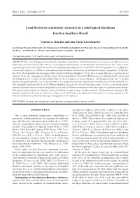 Land Flatworm Community Structure in a Subtropical Deciduous Forest in Southern Brazil