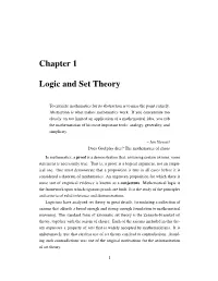 Set Theory and Logic in Greater Detail