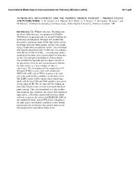 Technology Development for the Whipple Mission Concept – Present Status and Future Work