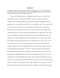ABSTRACT JACKSON, COLIN ALAN. Single Nucleotide Polymorphism