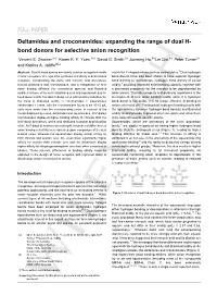 Bond Donors for Selective Anion Recognition