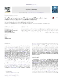 Complete Genome Sequence of Serinicoccus Sp. JLT9, an Actinomycete Isolated from the Shallow-Sea Hydrothermal System