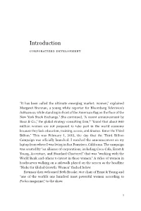 Introduction Corporatized Development
