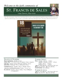 St. Francis De Sales Lake Geneva, Wisconsin