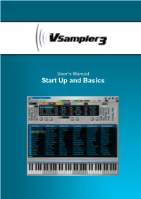 Vsampler 3 Start up and Basics