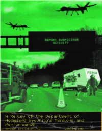 A Review of the Department of Homeland Security's Missions And