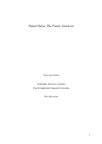 Daniel Defoe: the Family Instructor