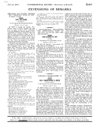 Extensions of Remarks E1455 EXTENSIONS of REMARKS