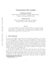 Generalized 331 Models Arxiv:2008.01266V1 [Hep-Ph] 4 Aug 2020