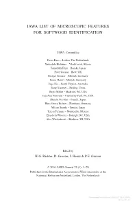 IAWA List of Microscopic Features for Softwood Identification 1