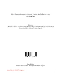Multifarious Issues in Nigeria Today: Multidisciplinary Approaches