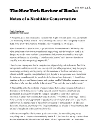 Paul Goodman – Notes of a Neolithic Conservative