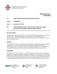 Authorization to Issue a GEC VII Task Order for Design Services for Alexandria Station Improvements