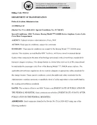 Billing Code 4910-13 DEPARTMENT OF