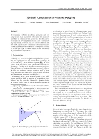 Efficient Computation of Visibility Polygons