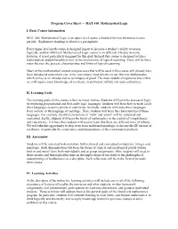 MAT 440: Mathematical Logic