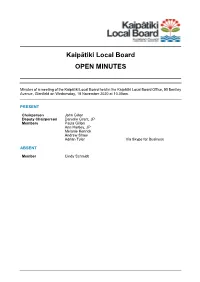 Minutes of Kaipātiki Local Board