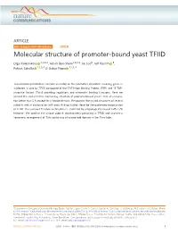 Molecular Structure of Promoter-Bound Yeast TFIID
