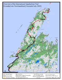 Overview of the International Appalachian Trail Extended Into