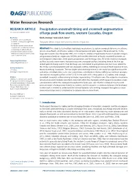 Snowmelt Timing and Snowmelt Augmentation of Large Peak Flow