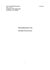 Thermodynamics Lab