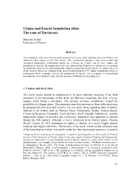 Utopia and Fascist Foundation Cities the Case of Torviscosa