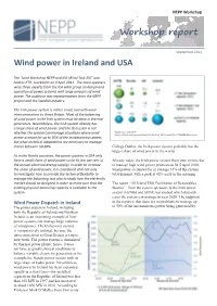 Wind Power in Ireland and USA Workshop Report