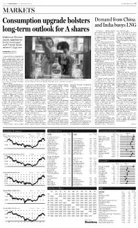 Consumption Upgrade Bolsters Longterm Outlook for a Shares